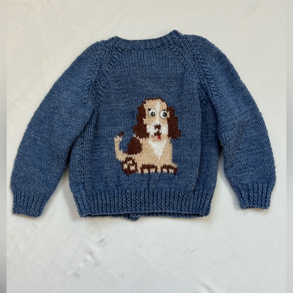 Unbranded Other - Like NEW Cardigan Sweater Puppy Dogs Toddler Size 9 Months Baby Blue Unbranded
